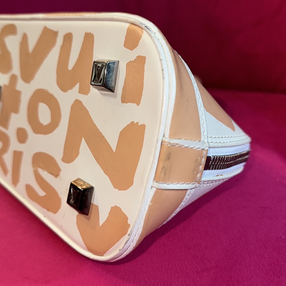 Louis Vuitton peach graffiti Alma satchel by Stephen sprouse east west dome bag - Picture 9 of 16